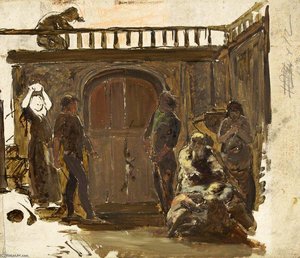 Sketch For 'the Quarrel' — Paul Falconer Poole