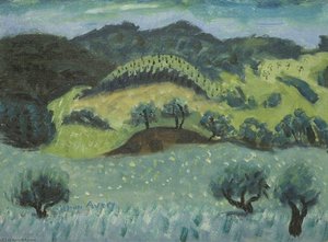 Landscape And Rolling Hills — Milton Avery
