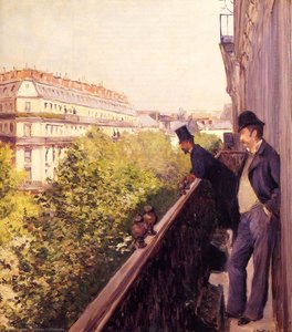 A Balcony — Gustave Caillebotte