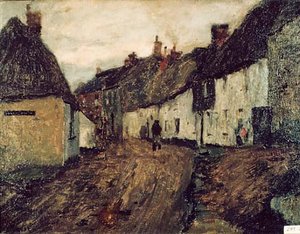 A Cornish Village, (painting) — Arthur B. Davies