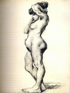 Standing Female Nude Seen From The Side — Vincent Willem Van Gogh, Post-impressionism