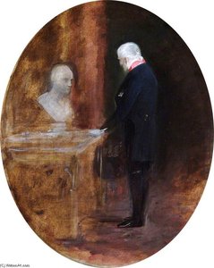 The 1st Duke Of Wellington Looking At A Bust Of Napoleon — Charles Robert Leslie