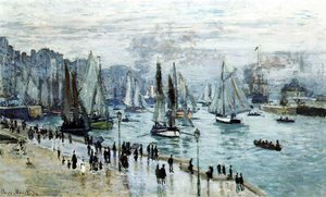 Fishing Boats Leaving The Harbor, Le Havre — Claude Monet, Impressionism
