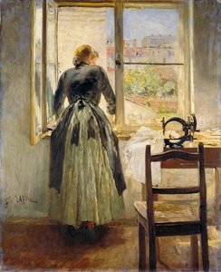 Girl At A Window (sempstress At The Window) — Fritz Von Uhde