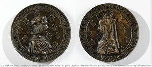 Medal of Louis XII of France and Anne of Brittany (obverse and reverse)