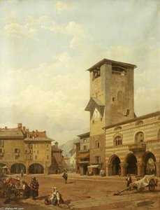 The Broletto, Como — George Clarkson Stanfield, Contemporary Realism