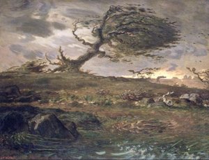 The Gust Of Wind — Jean-françois Millet, Contemporary Realism