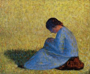 Sitzende Frau — Georges Pierre Seurat, Post-impressionismus