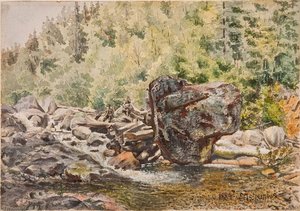 Fishermen In Rapids — Louis Michel Eilshemius