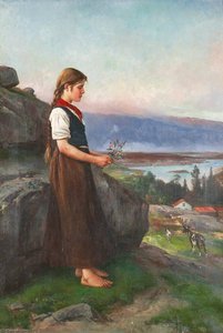 Girl With Flower Bouquet — Axel Hjalmar Ender