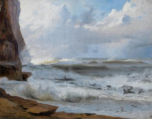 Sea study at Etretat (with Rocky Shore on the Left)