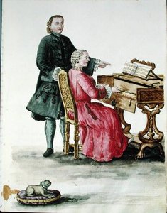 A Singer At The Clavichord With Her Teacher