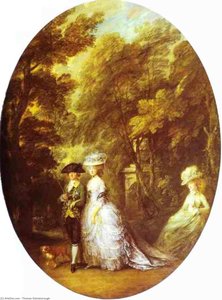 Porträt Von Henry, Herzog Von Cumberland, Mit Der Herzogin Von Cumberland Und Lady Elizabeth Luttrell — Thomas Gainsborough