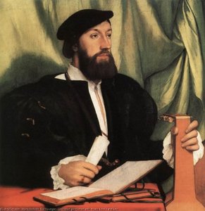 Unknown Gentleman With Music Books And Lute — Hans Holbein The Younger, Northern Renaissance