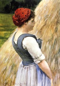 Peasant Against Hay — James Carroll Beckwith
