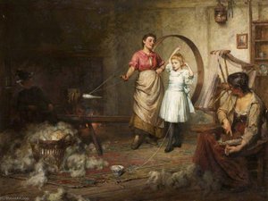 Her Ladyship's First Lesson — Frederick George Cotman