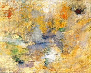 Hemlock Pool (also Known As Autumn) — John Henry Twachtman, Impressionism