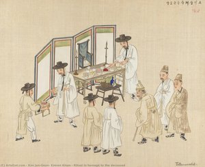 Ritual in homage to the deceased