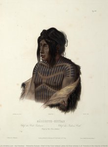 Mahsette-kuiuab, Chief Of The Cree Indians, Plate 22 From Volume 1 Of `travels In The Interior Of North America' — Карл Бодмер, Romanticism