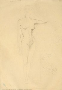 A Preparatory Sketch For Ahalya — Raja Ravi Varma