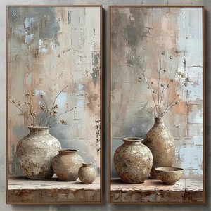 Dried Botanicals Amidst Layered Earth Tones And Ceramic Forms — Laurent Roche, Soft Minimalism