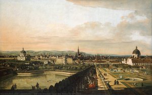 Vienna Viewed From The Belvedere Palace — Canaletto, Baroque