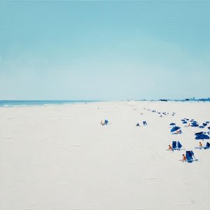 Ätherische Einsamkeit In Skulpturalem Weißem Sand Unter Einem Blass-cyanfarbenen Horizont — Laurent Vionnet, Minimalistische Kunst