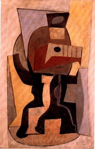 Guitar On Pedestal — Pablo Picasso, Cubism