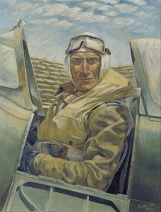 Air Vice Marshal Sir Keith Park (1892–1975), Kbe, Cb, Mc, Dfc, Air Officer Commanding Malta In His Plane — Leslie Cole