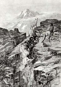 Mountain Sheep, (painting) — Charles Marion Russell