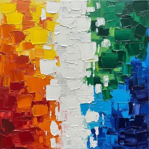 Spektrale Fragmente In Schwerem Impasto: Eine Monolithische Studie Des Chromatischen Gleichgewichts — Christian Noiret, Zeitgenössische Abstraktion
