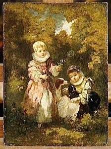 Enfants Et Chiens — Narcisso Díaz De La Peña, Romanticism