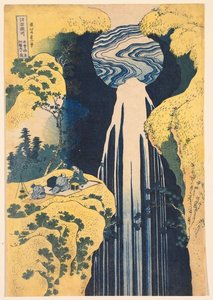 The Amida Waterfall In The Depths Of The Kiso Mountains — Katsushika Hokusai, Ukiyo-e