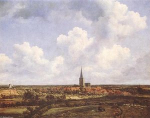 Landscape With Church And Village — Jacob Van Ruisdael