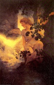 Deep Woods Moonlight — Maxfield Parrish