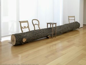 Treetrunk Bench High Table — Jurriaan Bey