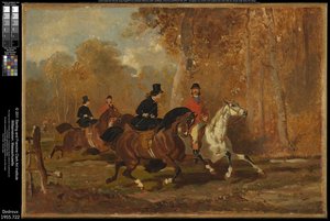 Equestrians In The Forest — Alfred De Dreux
