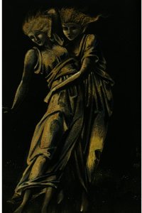 Study Of Two Figures Embracing. A Design For Metal — Edward Coley Burne-jones