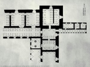 Plan Of The North Corner Of Sforza Castle — Luca Beltrami, Renaissance Revival