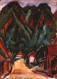 Landscape（path In The Mountain Village） — Shōroku Yanase, Expressionism