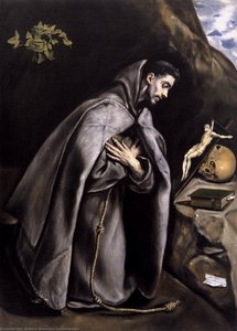 St Francis Meditating — El Greco, Mannerist Style