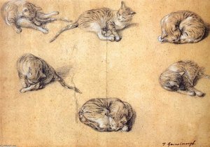 Six Studies Of A Cat — Thomas Gainsborough
