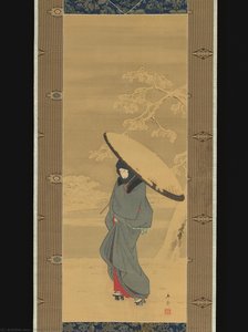 Woman Walking In The Snow — Utagawa Hiroshige, Ukiyo-e