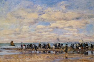 Trouville, The Beach At Low Tide — Eugène Louis Boudin