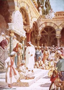 Jesus Preaching In The Temple — William Brassey Hole