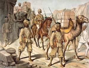 Escort Of The 20th Bengal Native Infantry — Richard Simkin