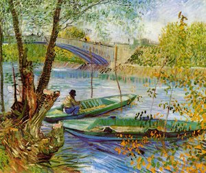 Fishing In Spring, Pont De Clichy — Vincent Van Gog, Post-impressionism
