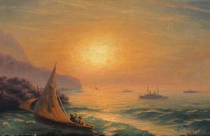 Sunset At Sea — Ivan Konstantinovich Aivazovsky, Romanticism