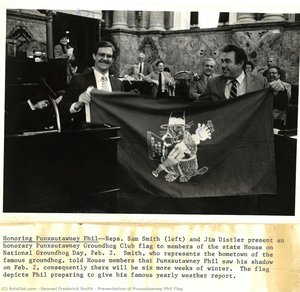 Presentation Of Punsutawney Phil Flag — Samuel Frederick Smith