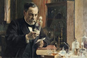 Louis Pasteur dans son laboratoire de l